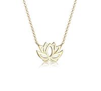 Elli Collana con Pendente da Donna, in Argento 925, Oro, Misura 45