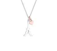 Elli Collana con Pendente da Donna in Argento, Placcato Oro, 45 cm