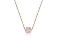 Elli Collana con Pendente da Donna Placcato Oro Rosa con Cristallo Marrone