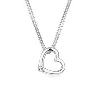 Elli Collana con Pendente e Cristalli da Donna, in Argento 925