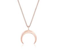 Elli Collana da donna a falce luna Astro in argento sterling 925 placcato oro rosa