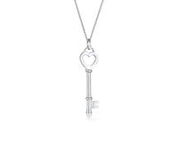 Elli Collana da donna con chiave dell'amore, in argento Sterling 925