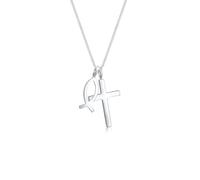 Elli Collana Donne Ciondolo Croce Pesce in Argento Sterlino 925