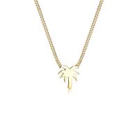 Elli - Collana da donna con ciondolo a forma di palma, in argento 925, 45 cm e Argento, colore: gold, cod. 0109830516_45