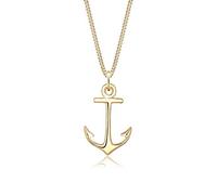 Elli Collana da Donna in Argento 925 con Pendente Ancora, Placcato in Oro