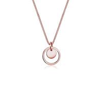 Elli Collana da Donna, in Argento 925, Oro Rosa (Rosegold), Misura 45