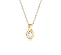 Elli Collana da Donna In Oro Giallo 14K con Ossido di Zirconio Bianco