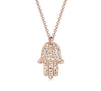 Elli Collana Donna Ciondolo a Mano Hamsa in Filigrana con Cristalli Swarovski in Argento Sterling 925
