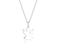 Elli Collana Donna Ciondolo Angelo Filigrana con Diamante (0,02 ct.) in Argento Sterling 925
