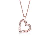 Elli - Ciondolo a cuore con cristalli in Argento 925 Collane 1 pieces female