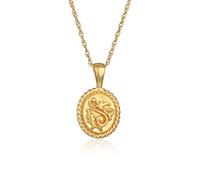 Elli Collana Donne Ciondolo ornamento design vintage in argento sterlino 925 placcato oro