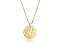 Elli Collana Donne Ciondolo Placchetta Martellato in Argento Sterlino 925