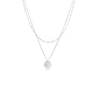 Elli Collana Donne Strati Placchetta Ciondolo Boho in Argento Sterlino 925