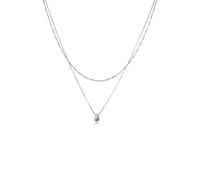 Elli Collana in argento 925 strati, a goccia, da donna, idea regalo per donne, ragazze, mamma, fidanzata, catena in argento, lunghezza 40 cm, 40, Argento sterling, Nessuna pietra preziosa