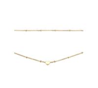 Elli - Collana in argento sterling 925 color oro con ciondolo a forma di cuore 36 cm