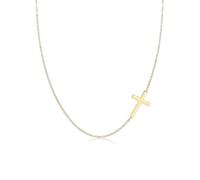 Elli - Croce Ciondolo Religione di Base in Argento Sterling 925 Placcato Oro Collane 1 pieces female