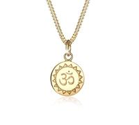Elli - Collana per donna con ciondolo Karma OM, argento 925 placcato oro, 40 cm - 0108251915_40