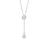 Elli Collana Y-Catena Palla da Donna, con Cristalli in Argento Sterling 925