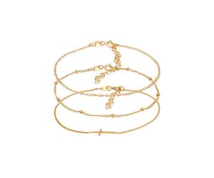 Elli - con design a croce a sfera ritorta Set di 3 in argento sterling 925 Bracciali e Braccialetti 1 pieces female