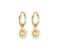 Elli - Creole Pendant Sun Trend Blogger Boho in argento sterling 925 placcato in oro 925 Orecchini 1 pieces female
