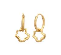 Elli - Creole senza pietra Fiore 925 Sterling Silver Orecchini 1 pieces female