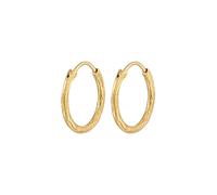 Elli - Creoli Casual Finitura strutturata Basic Trend Minimal in argento sterling 925 Orecchini 1 pieces female