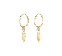 Elli - Creoli Ciondolo Piuma Boho Festival con Cristallo in Argento Sterling 925 Orecchini 1 pieces female