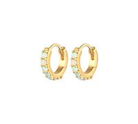 Elli - Creoli classici elegante con opale sintetico in argento sterling 925 Orecchini a cerchio 1 pieces female