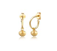 Elli - Creoli Conchiglia Cuore Spiaggia Estate Trend in Argento Sterling 925 Orecchini 1 pieces female