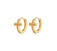 Elli - Creoli Croce Fede Religione Trend in 925 Sterling Silver Orecchini 1 pieces female