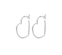 Elli - Creoli Cuore Filigrana in Argento Sterling 925 Orecchini 1 pieces female