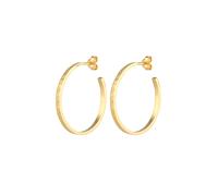 Elli - Creoli di Base Strutturato Martellato in Argento Sterling 925 Orecchini 1 pieces female