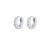 Elli - Creoli Elegante Mini Scintillante con Cristalli in Argento Sterling 925 Orecchini 1 pieces female
