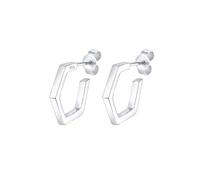 Elli - Creoli in Geo Minimal Look in Argento Sterling 925 Orecchini 1 pieces female
