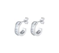 Elli - Creoli Mini Prezioso in Argento Sterling 925 con Cristalli di Zirconia Orecchini a cerchio 1 pieces female