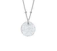 Elli Damen Kugel Plättchen Anhänger Gehämmert in 925 Sterling Silber