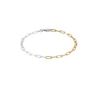 Elli - di Collegamento ovale grossolana di base regolabile bicolore in argento sterling 925 placcato oro Bracciali e Braccialetti 1 pieces female
