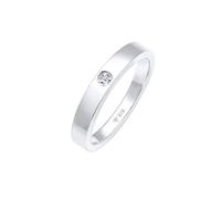 Elli diamonds Anello Donna Solitario Classico con diamante (0,015 Ct.) In Argento Sterling 925