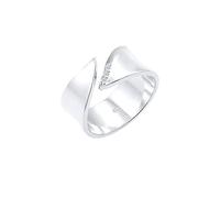 Elli diamonds Anello Donne Anello di Avvolgimento diamante (0.045 Ct.) In Argento Sterling 925