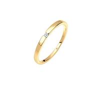 Elli DIAMONDS Anello Donne Anello di Fidanzamento Classico con Diamante (0,015 ct.) in Argento Sterling 925