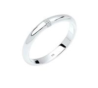 Elli diamonds Anello Donne Classico con diamante (0,04 Ct.) In Argento Sterling 925
