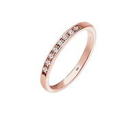 Elli DIAMONDS Anello Donne Classico Nobile con Diamante (0,08 ct.) in Argento Sterling 925
