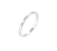 Elli DIAMONDS Anello Donne con Diamante (0,045 ct) in Argento Sterling 925