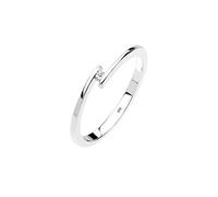 Elli DIAMONDS Anello Donne di Fidanzamento con Diamante (0.015 ct.) in Argento Sterling 925