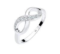 Elli DIAMONDS Anello Donne Simbolo Infinito Amore con Diamante (0.125 ct.) in Argento Sterling 925
