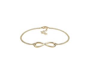 Elli DIAMONDS Bracciale Donne Ciondolo Donne Infinito di Base con Diamante (0,03 ct.) in Argento Sterling 925