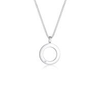 Elli diamonds Collana Donne Cerchio Infinito diamante (0,015 Ct) In Argento Sterling 925
