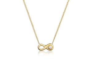 Elli DIAMONDS Collana Donne Simbolo di Infinito Eternal con Diamante (0,015 ct.) in Oro Giallo 585