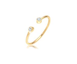 Elli - Dichiarazione solitario con cristalli in Argento Sterling 925 Anelli 1 pieces female