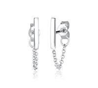 Elli - Orecchini a Perno Catena Bacchetta Geo Tendenza di Base in Argento Sterling 925 1 pieces female